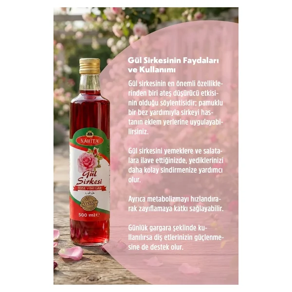 Nahita Gül Sirkesi 500 ml - Görsel 2