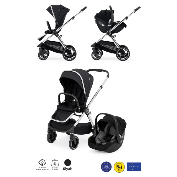 Kanz Explorer Autofold Cole Black Travel Sistem Bebek Arabası - Görsel 7