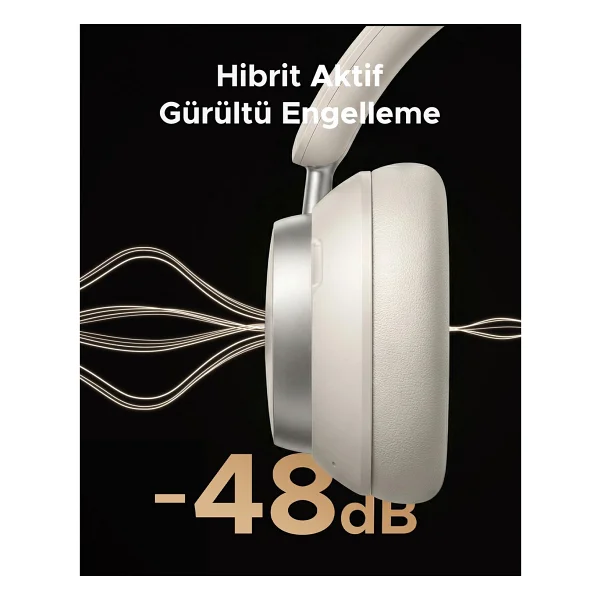 Ugreen Studio Pro HiTune Max 6 ANC Beyaz Kulak Üstü Bluetooth Kulaklık - Görsel 9