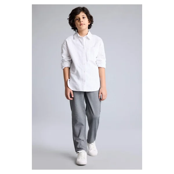 DeFacto Düz Paça Pantolon Erkek ÇOCUK G3837A826SP - Antrasit-AR167 - 9 - 10 Yaş - Görsel 6