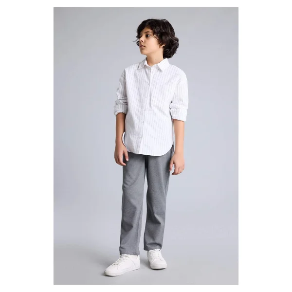DeFacto Düz Paça Pantolon Erkek ÇOCUK G3837A826SP - Antrasit-AR167 - 9 - 10 Yaş - Görsel 2
