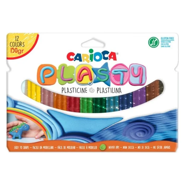 Carioca Plasty 12 Renk 150 gr Kurumayan Oyun Hamuru - Görsel 6