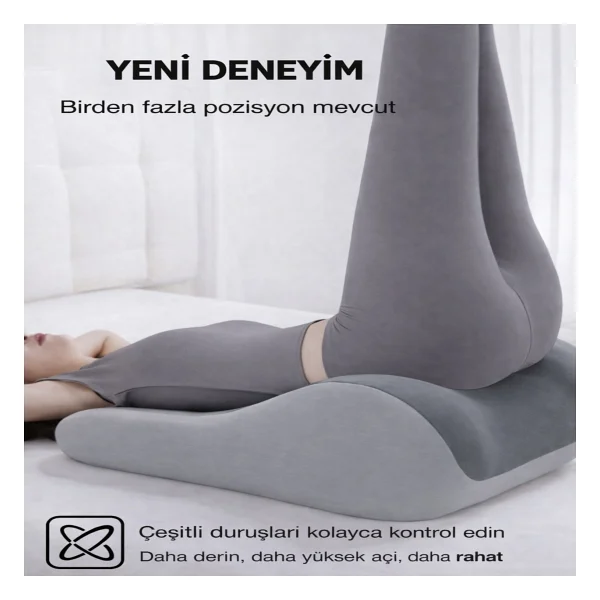VISCORA Üçgen Pozisyon Yastığı İlişki ve Dinlenme Pozisyon Desteği 3D Ergonomik Visco 23x50x40 - Görsel 2