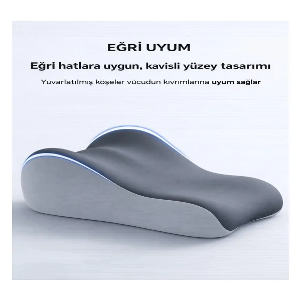 VISCORA Üçgen Pozisyon Yastığı İlişki ve Dinlenme Pozisyon Desteği 3D Ergonomik Visco 23x50x40 - Görsel 3
