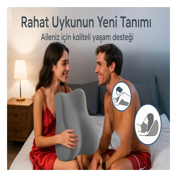VISCORA Üçgen Pozisyon Yastığı İlişki ve Dinlenme Pozisyon Desteği 3D Ergonomik Visco 23x50x40 - Görsel 9