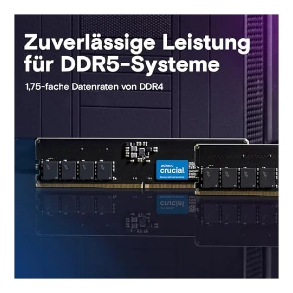 Crucial 16 GB (2X8) 5600 MHz CL46 CT2K8G56C46U5 DDR5 Ram - Görsel 2