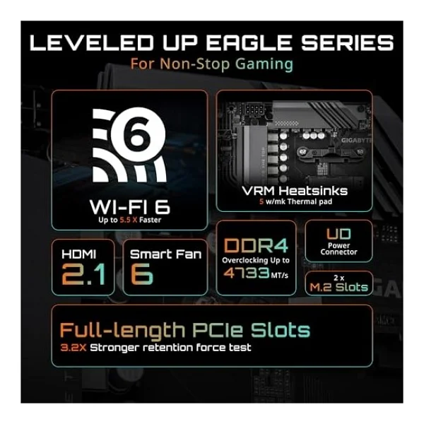 Gigabyte B550 Eagle WIFI6 AMD AM4 DDR4 ATX Anakart - Görsel 3