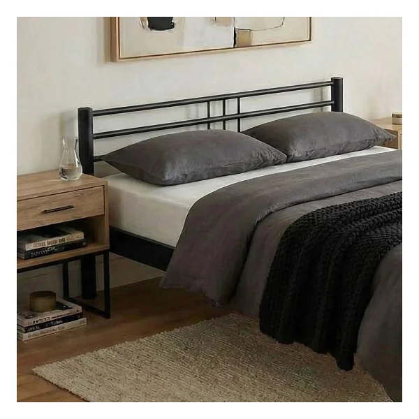 Unimet Asos-S Metal Karyola - Siyah - Konik Geçme - Konfor Destekli Latalı - 140x190/140x200/150x200/160x200 - 140 x 190 cm - Görsel 3