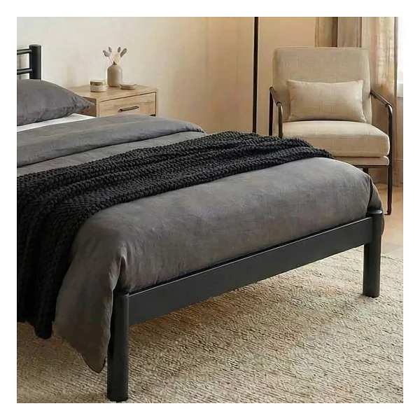 Unimet Asos-S Metal Karyola - Siyah - Konik Geçme - Konfor Destekli Latalı - 140x190/140x200/150x200/160x200 - 140 x 190 cm - Görsel 4