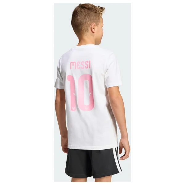 Adidas Messi Name & Number Graphic KB9485 Kısa Kollu Bisiklet Yaka Çocuk Tişört - Görsel 2