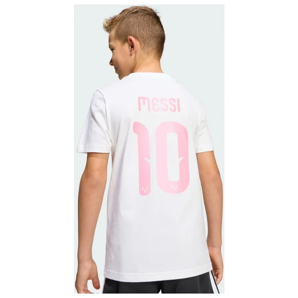 Adidas Messi Name & Number Graphic KB9485 Kısa Kollu Bisiklet Yaka Çocuk Tişört - Görsel 4