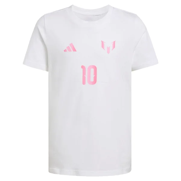 Adidas Messi Name & Number Graphic KB9485 Kısa Kollu Bisiklet Yaka Çocuk Tişört - Görsel 3