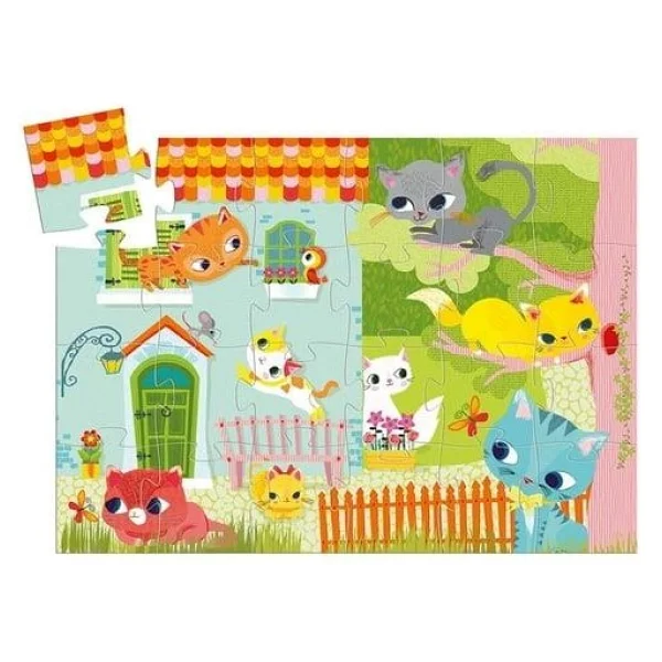 Djeco Dekoratif Puzzle 24 Parça Pachat and His Friends - Görsel 3