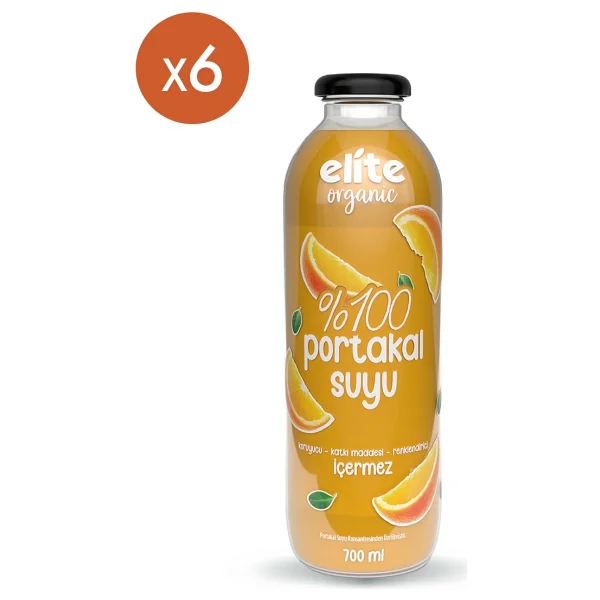Elite Naturel Elite Naturel 6'lı %100 Portakal Suyu 700 ml - Görsel 2