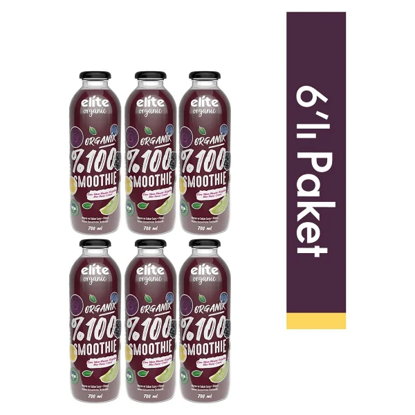 Elite Naturel 6'lı Organik %100 Smoothie Mor 700 ml - Görsel 3