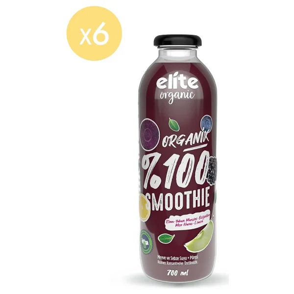 Elite Naturel 6'lı Organik %100 Smoothie Mor 700 ml - Görsel 2
