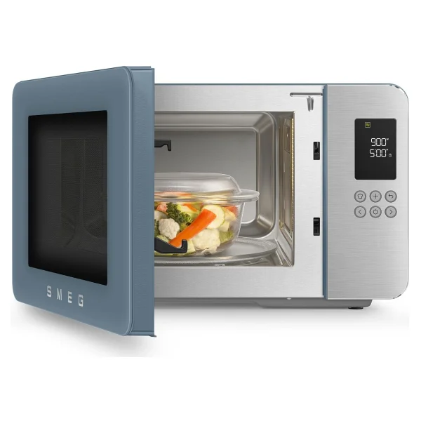 Smeg 4in1 50's Style Retro MOC01SBMEU Mavi 29 lt Mikrodalga Fırın - Görsel 2