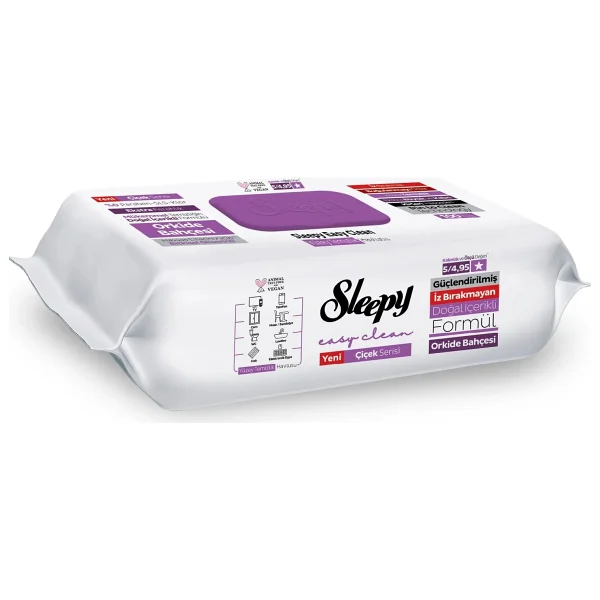 Sleepy Easy Clean Orkide Bahçesi Yüzey Temizlik Havlusu 100 Yaprak - Görsel 2