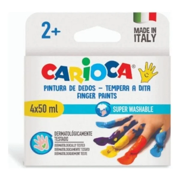 Carioca Bebek Süper Yıkanabilir Parmak Boyası 4 Renk x 50 gr - Görsel 6