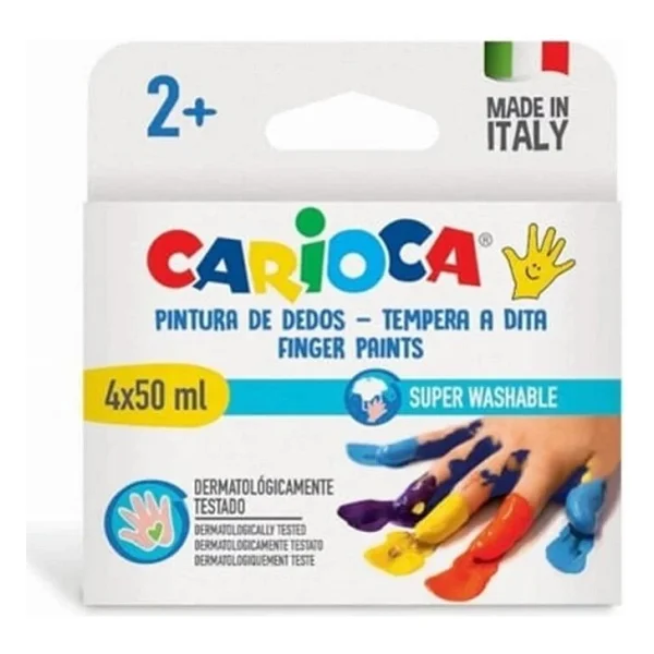 Carioca Bebek Süper Yıkanabilir Parmak Boyası 4 Renk x 50 gr - Görsel 3