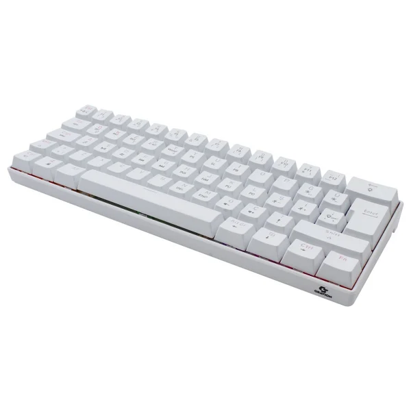 Gravion Kyra MK61 Rgb Mekanik Gaming Oyuncu Klavye 61 Tuş, Kablosuz Bluetooth + 2.4g + Kablolu, Red Switch, 2000MAH - Beyaz - Görsel 5