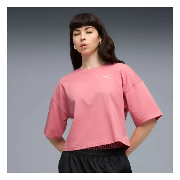 Puma Wardrobe Essential 629743 Kısa Kollu Bisiklet Yaka Kadın Oversize Tişört - Görsel 6