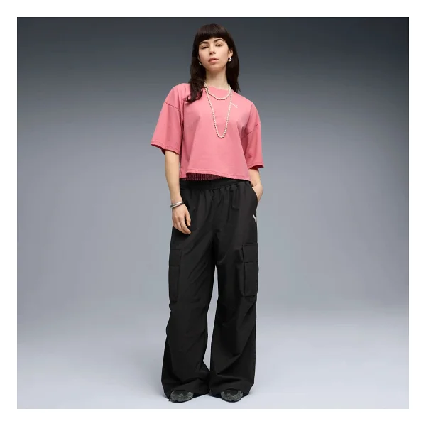Puma Wardrobe Essential 629743 Kısa Kollu Bisiklet Yaka Kadın Oversize Tişört - Görsel 8