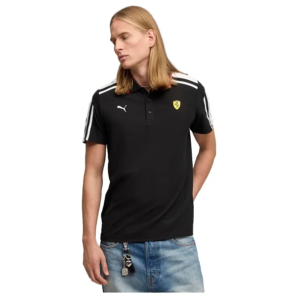 Puma Scuderia Ferrari MT7 635831-01 Siyah Kısa Kollu Polo Yaka Erkek Tişört - Görsel 6