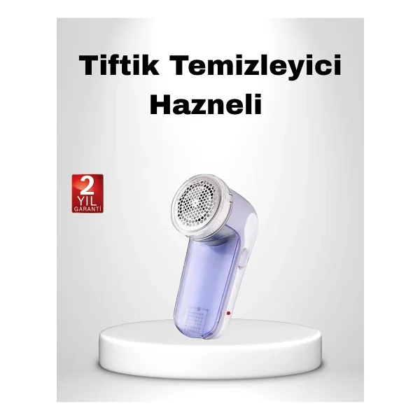 USB Şarjlı Tiftik Temizleyici - Kolay Temizlenen Hazne ve Bıçak, Taşınabilir - Renkli - 1 - Görsel 6