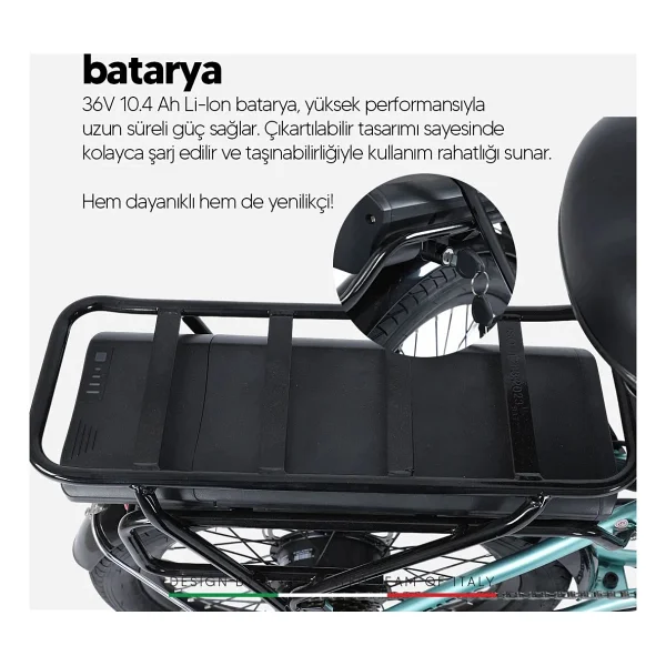 Strada E-Rapido 250 W Katlanabilir Elektrikli Bisiklet - Görsel 6