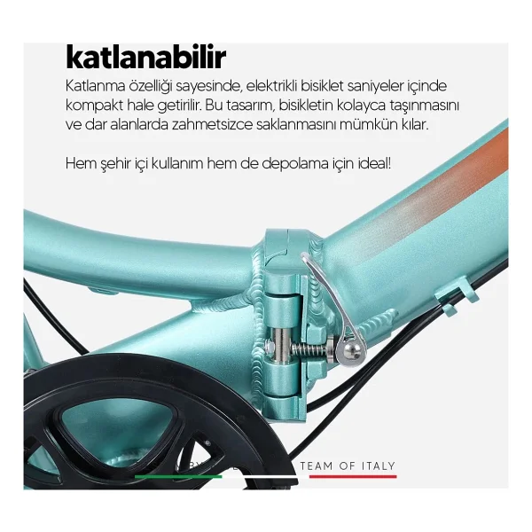 Strada E-Rapido 250 W Katlanabilir Elektrikli Bisiklet - Görsel 7
