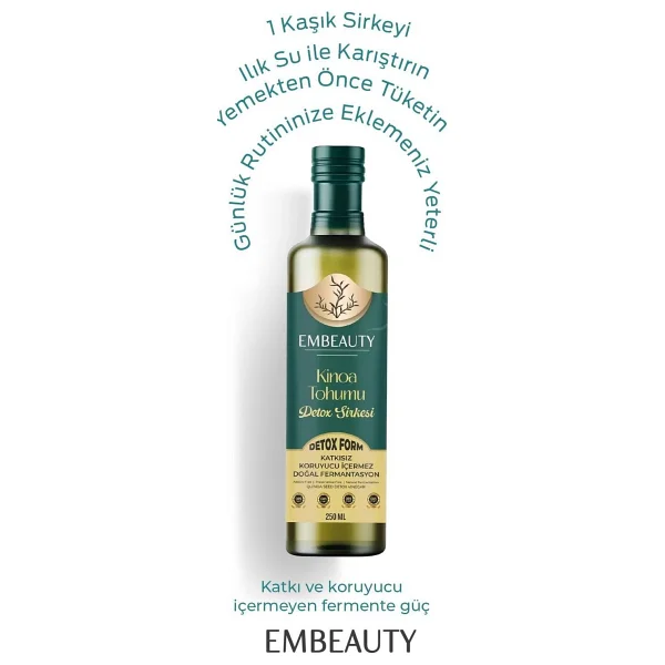 Embeauty Kinoa Tohumu Detox Sirkesi 250 ml - Görsel 4