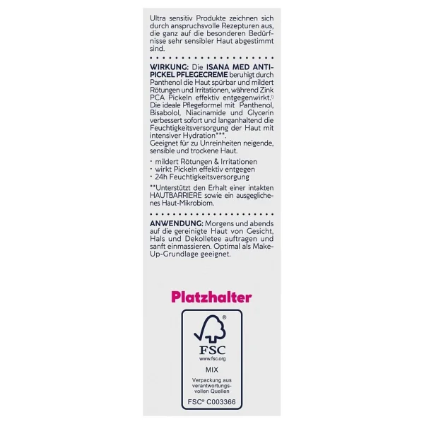 Isana Med Akne Karşıtı Krem Ultra Hassas 50 ml - Görsel 5