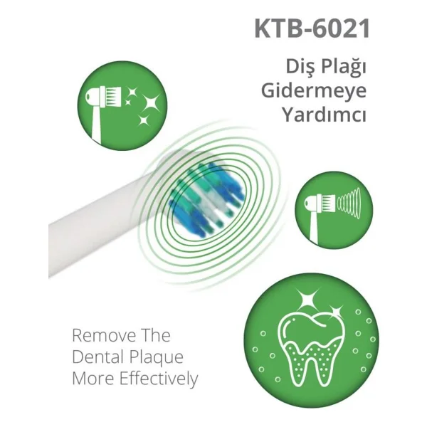 Kiwi KTB-6021 Pilli Diş Fırçası - Görsel 5