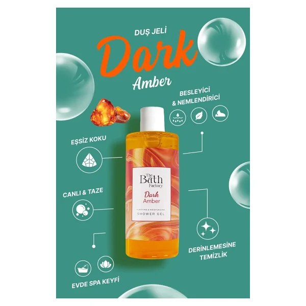 The Bath Factory Dark Amber Nemlendirici 400 ml Duş Jeli - Görsel 6