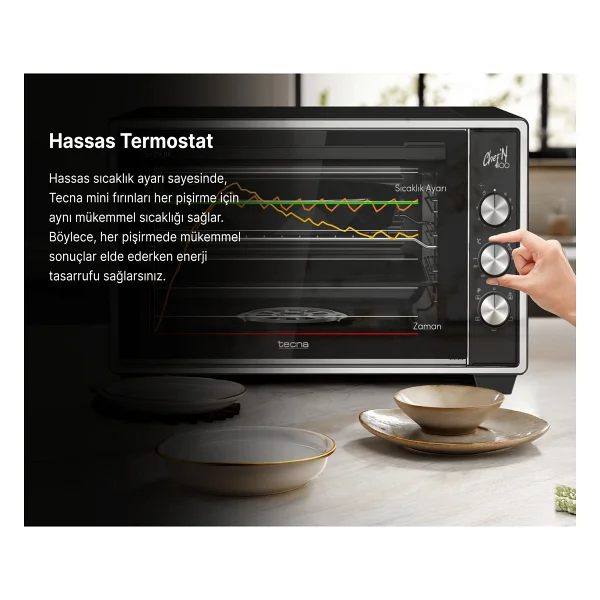 Tecna MF 4010 B Beyaz 40 lt Mini Fırın - Görsel 7
