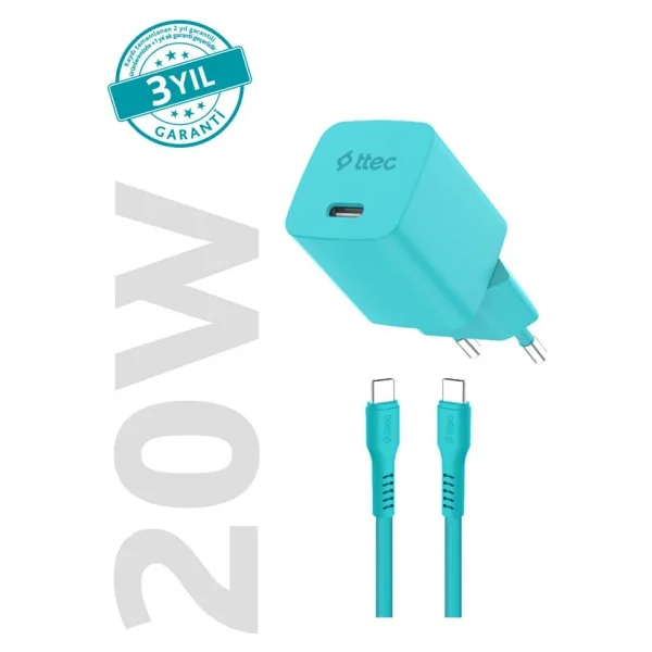 Ttec SmartCharger 2SCG20CNT 20 W Turuncu Type-C Kablolu Hızlı Şarj Aleti - Görsel 10