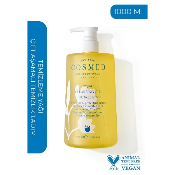 Cosmed Çift Aşamalı Temizlik Etkili Temizleme Yağı 1000 ml Tüm Cilt Tipleri İçin Arındırıcı - Görsel 4