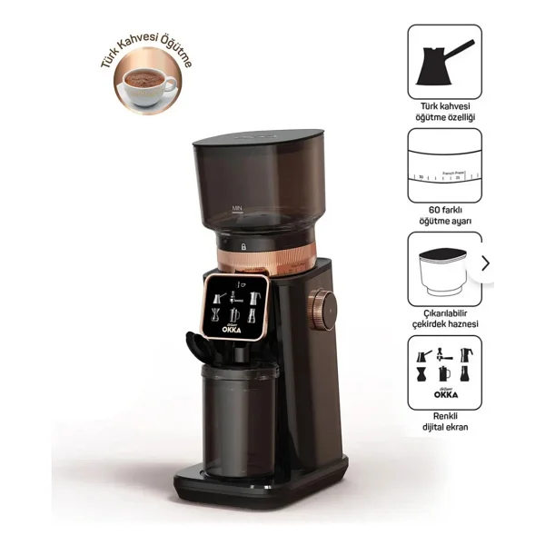 Arzum Okka Master Grind OK0044 Bakır Kahve Öğütücü - Görsel 2