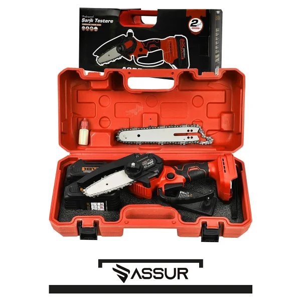 Assur Plus 18V Çift Akülü Ağaç Odun Dal Budama Testere - Görsel 5