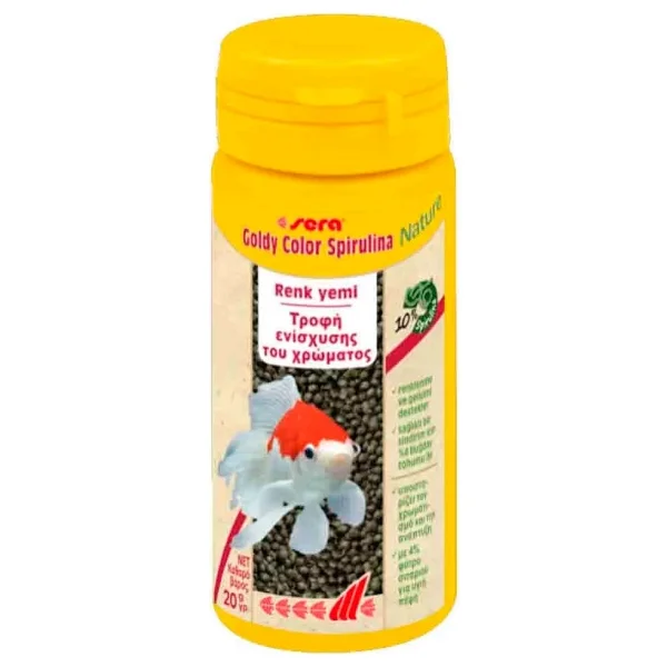 Sera Goldy Color Spirulina Nature 50 ml Japon Balığı Yemi - Görsel 3