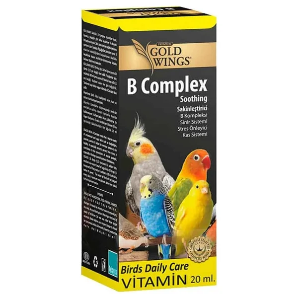 Gold Wings Premium B Complex Kuşlar Için Stres Önleyici Sıvı Vitamin - Görsel 2