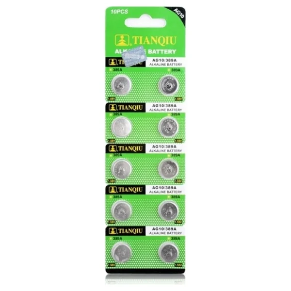 Tianqiu AG10 LR1130/389 1.55V 10'lu Alkalin Düğme Pil - Görsel 6