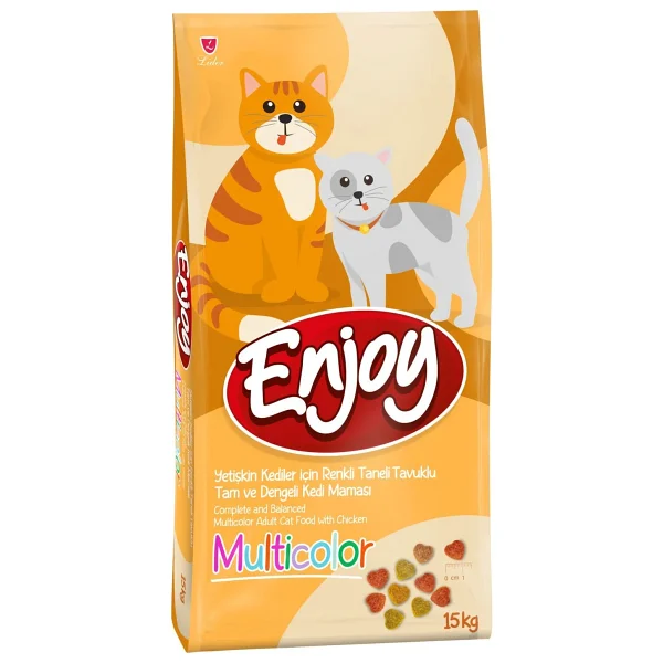 Enjoy Renkli Taneli Tavuklu 15 kg Yetişkin Kedi Maması - Görsel 2