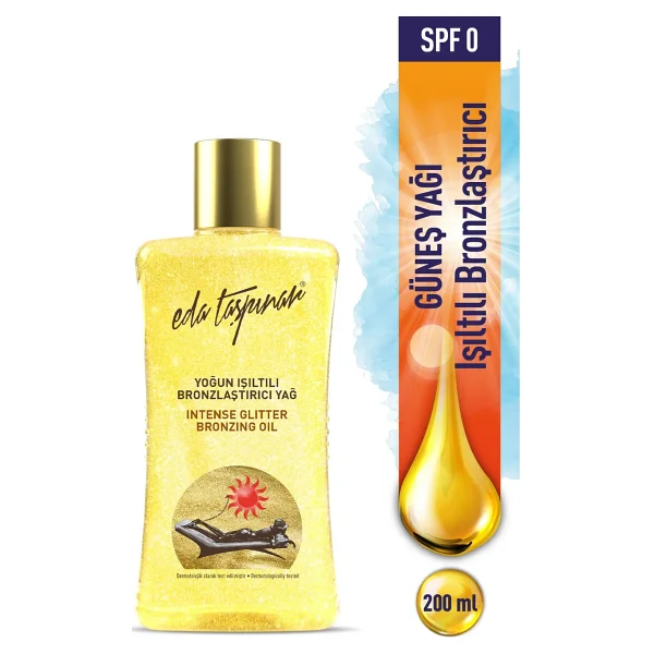 Eda Taşpınar 200 ml Yoğun Işıltılı Bronzlaştırıcı Yağ Suya Dayanıklı Bronzluk Sağlar - Görsel 7
