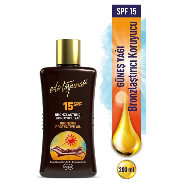 Eda Taşpınar Koruyucu 200 ml 15 Faktör Bronzlaştırıcı Yağ - Görsel 10