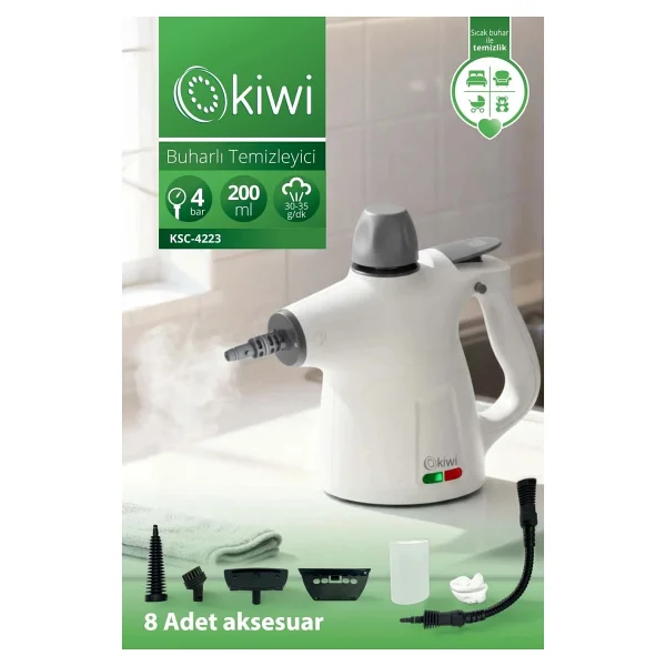 Kiwi KSC-4223 Beyaz Buharlı Temizleyici - Görsel 6