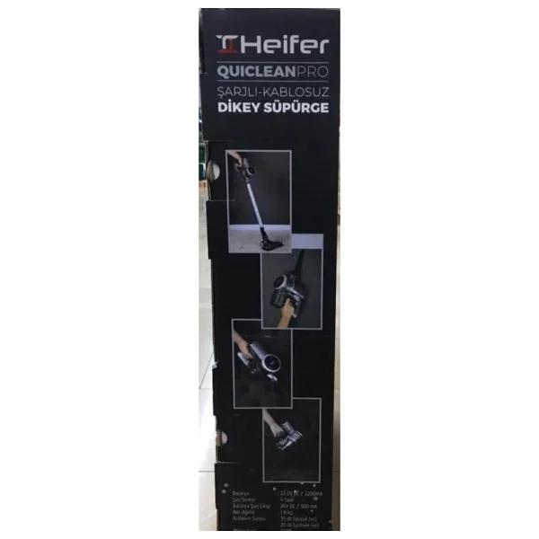 Heifer 160 Watt Kablosuz Dikey Elektrikli Süpürge - Siyah Renk ile Kuru Temizlik Kolaylığı - Görsel 7