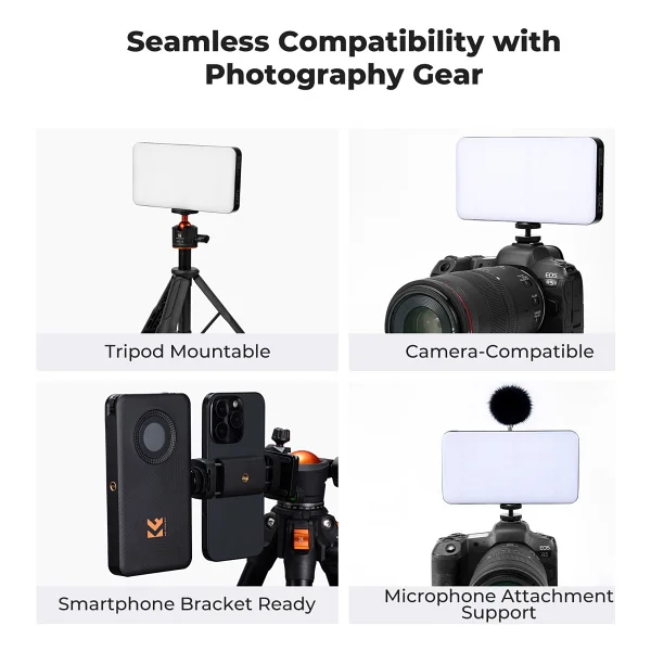 K&F Concept 12W RGB Pocket Video Light - Görsel 10