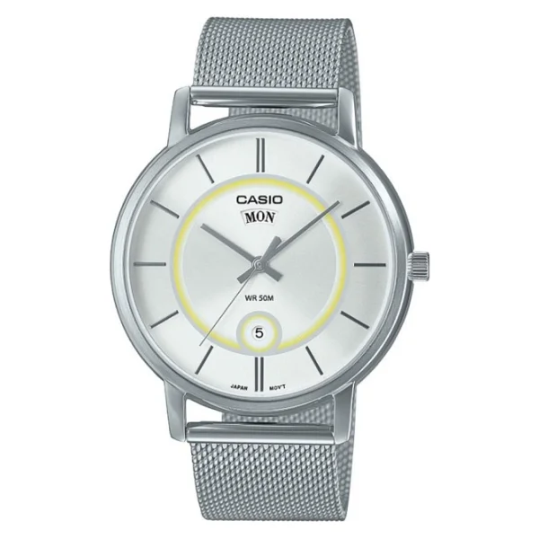 Casio Standart MTP-B120M-7AVDF Hasır Kordon Gümüş Erkek Kol Saati - Görsel 2